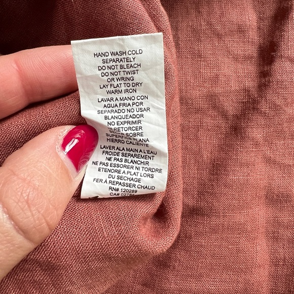 Vitamin A cropped mauve 100% linen top NWOT - Picture 5 of 5